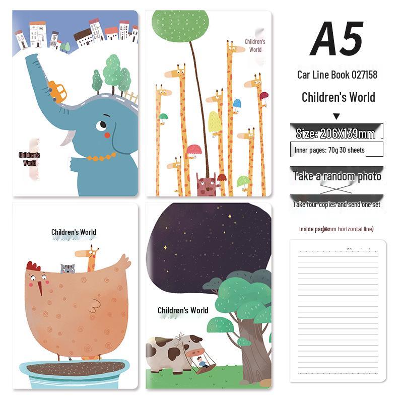 Thread-bound A5 Anime Creative Notebook - Student Diary and Stationery Book