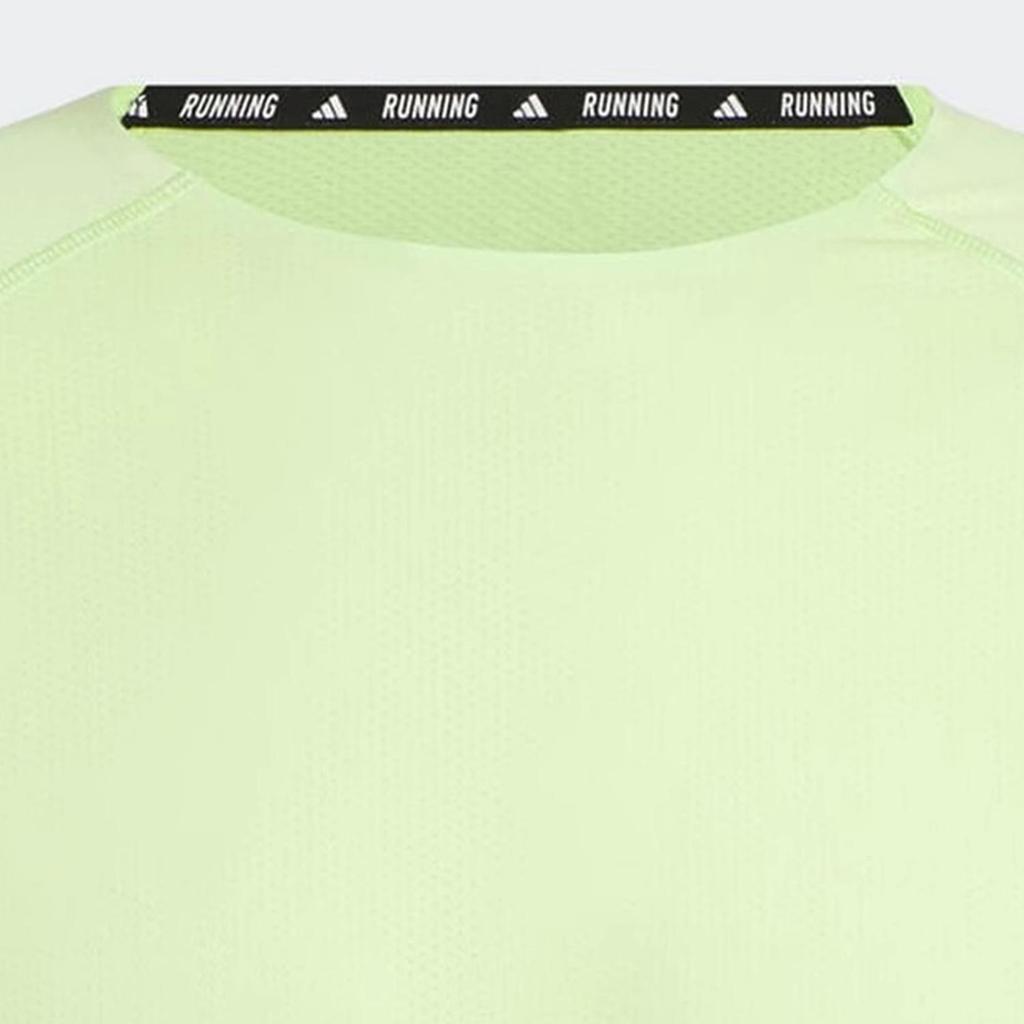 adidas Unisex Run Fast Long Sleeve Running T-Shirt Lucid Lemon JV6922