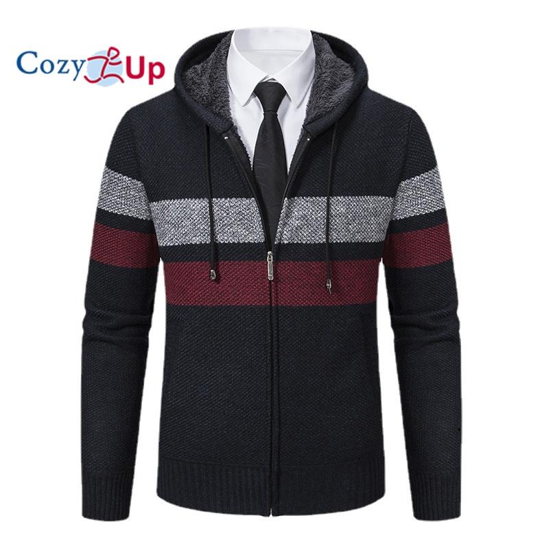 Kaufe Cozy Up Herren-Strickjacke mit Schalkragen, lässig