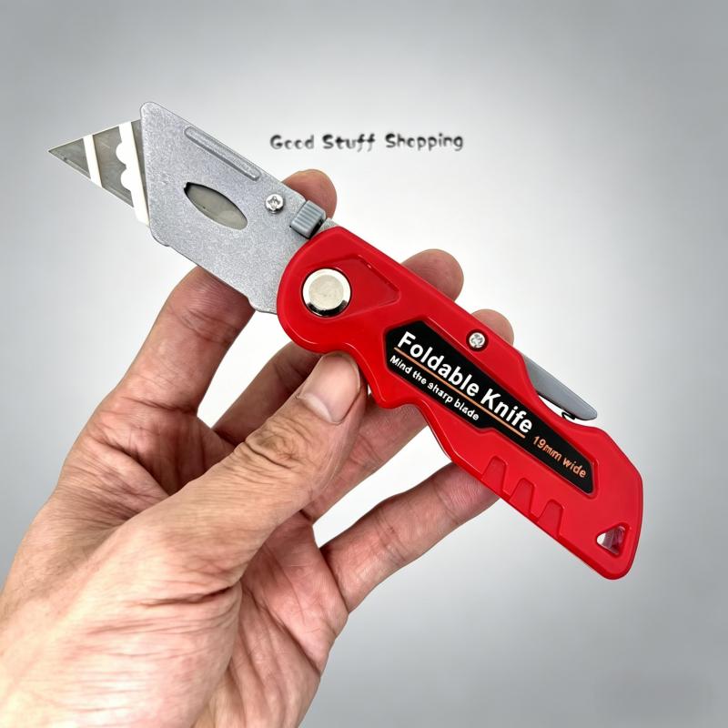 1Pc Random Color, Exquisite Multifunctional Knife Handle, Quick Detach, Household Hand Tool. (Blades Not Included)