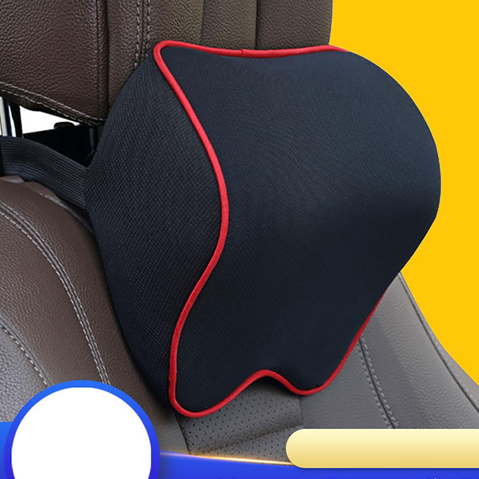 Car Headrest Pillow Neck Pillow Car   Cervical Pillow Interior Supplies Wholesale Black Red   (single Headrest)