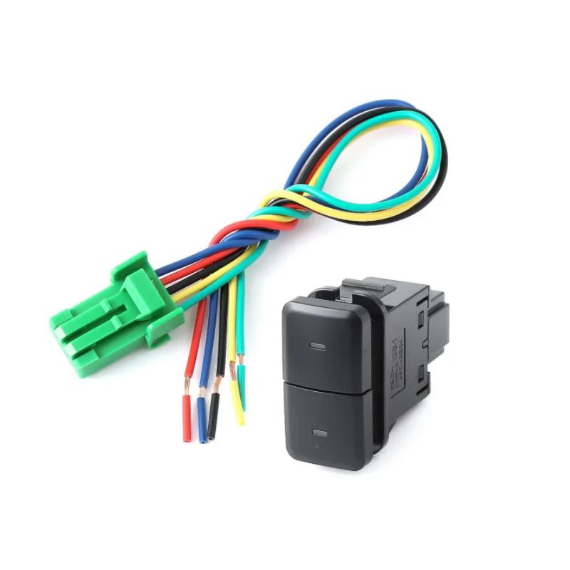 1PCS Car Dual Key Switch DRL LED fog light power supply Switch button With Connection Wire For Toyota old FJ Cruiser Prado LC120