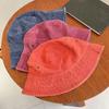 Solid Color Bucket Hat Wide Edge Sun Hat Vintage Fisherman Hat  Beach Activities