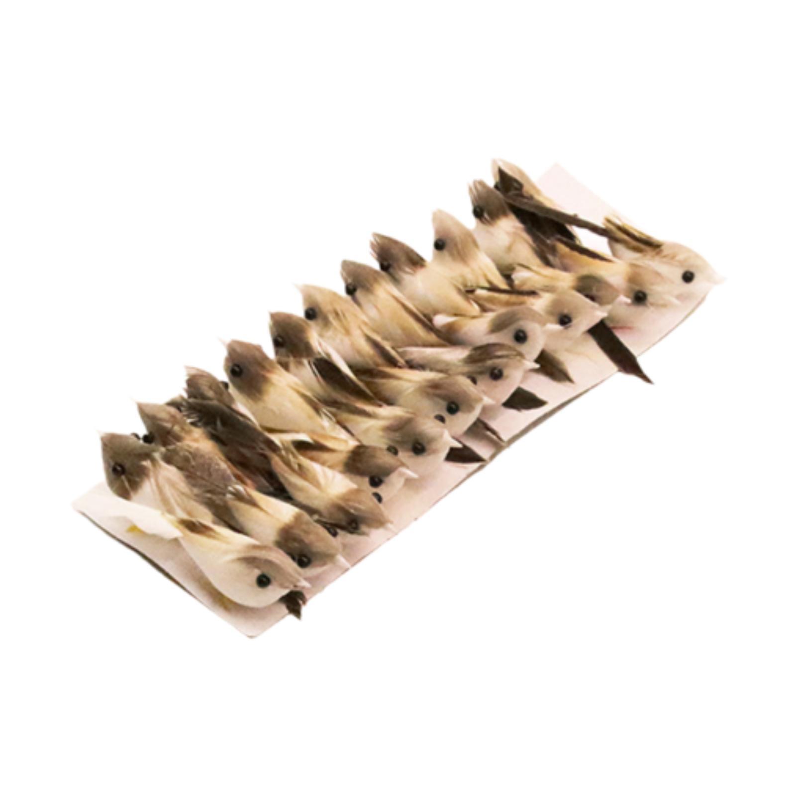 

24Pcs Artificial Birds Collectible Artwork Christmas Decor, Statues, Ornaments, for Christmas Tree Outdoor Wreaths Home Garden