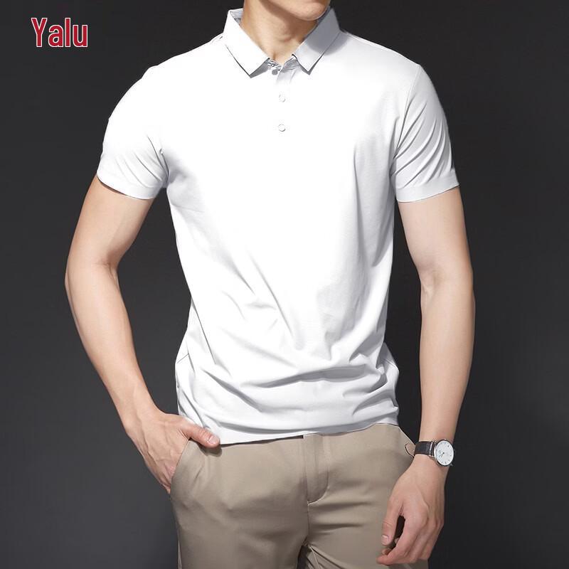 Yalu Men s Ice Silk Business Casual Polo Shirt M