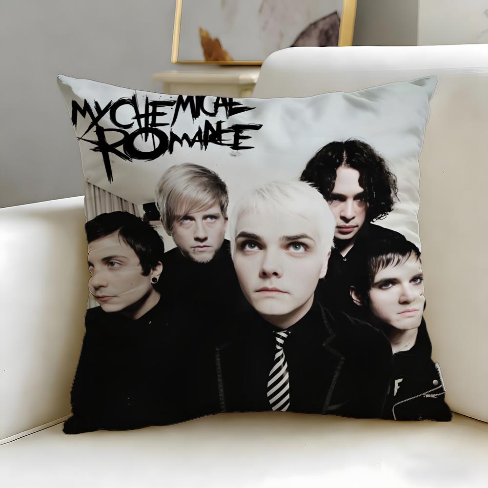 Klassische Band My Chemical Romance Kissenbezug Weich Leicht zu Waschen Kissenhülle Vielseitig für Sofa Bett Reise und Büro