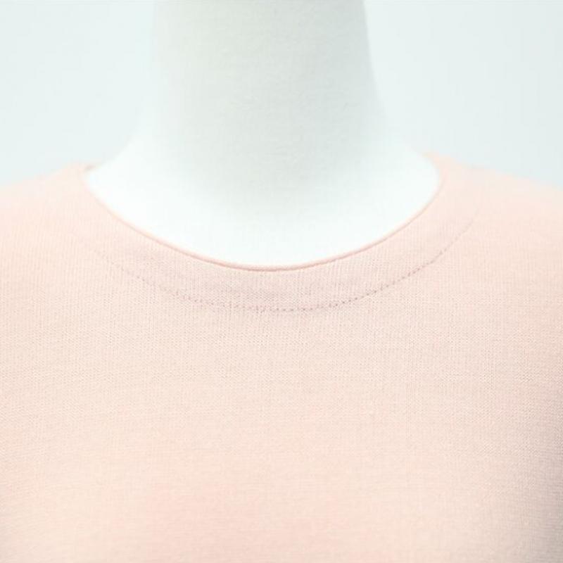 Shiz Madam Guest Look Combi Round Knit With Chiffon Sleeves T57261