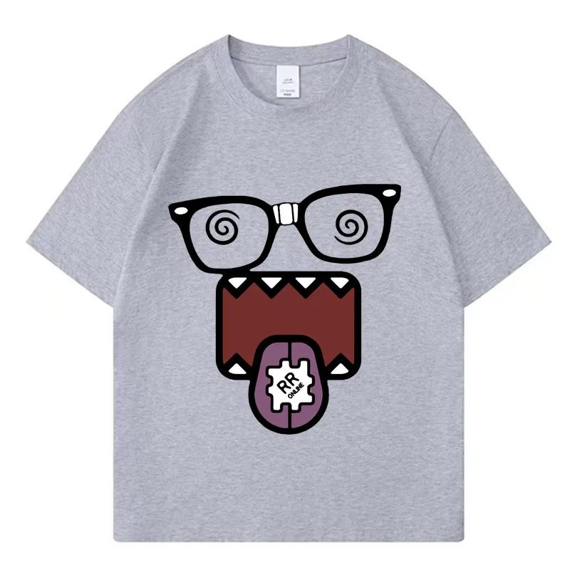 Domo Kun Roliga Meme T-shirts Herr Damkläder Klassiska Casual T-shirts Kortärmade Sommar T-shirt Toppar Streetwear