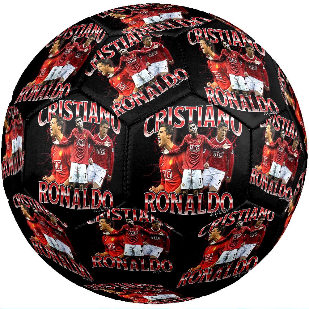 Bola de Futebol Tema Cristiano Ronaldo Tamanho 5 Bola de Futebol Toque Suave Bola de Futebol Profissional para Treino para Esportes ao Ar Livre
