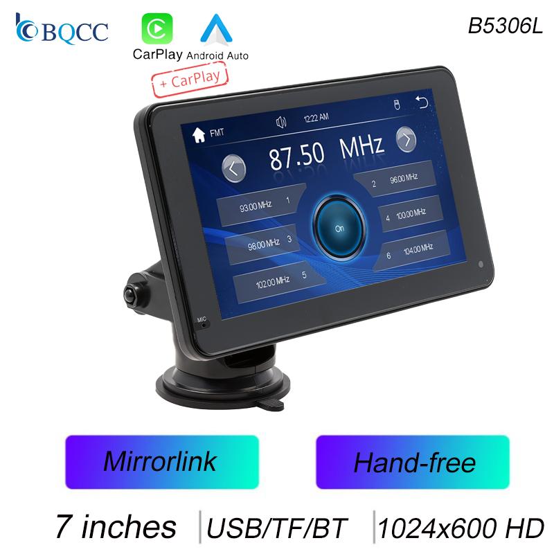 BQCC B5306L 7" Portable car MP5 Radio Mirrorlink FM BT AUX TF USB Car Stereo wired and wireless Android AUTO  CarPlay Car Player