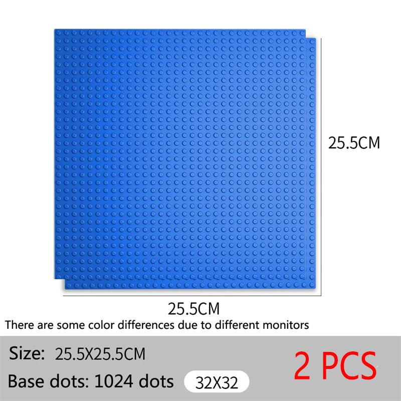 2PCS Classic Baseplates 32x32 16x32 Dots Base Plate MOC Blocks Plastic Building Bricks Assembly Compatible Brand City Friends