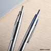 Metal Ballpoint Pen Stainless Steel Push Style 0.7mm Blue Black Ink School Stationery Supplies Color Silver Gold Pens