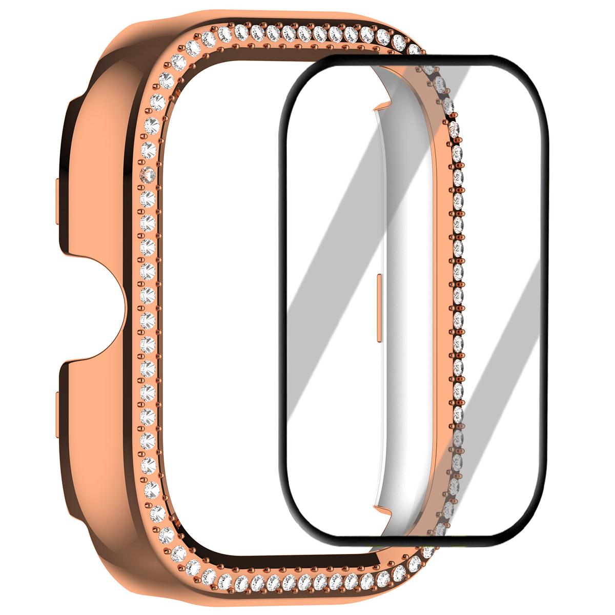 

Diamond Case+Protective Film for Redmi watch 4/5 PC Cover composite membrane for Redmi watch 5/4 Screen Protector Shell Bumper 1case 2film&for redmi watch 4