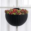 AEE4-Wall Flower Pots Wall-Mounted Flower Pots Semi-Circular Fence Flower Pots With Drainage Hooks