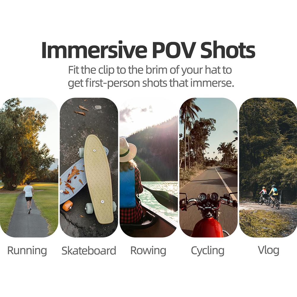 Sports Camera Mount 360 Degree Backpack Clip Camera Cap Holder for Insta360 GO 3/GO 3S Camera Accessories