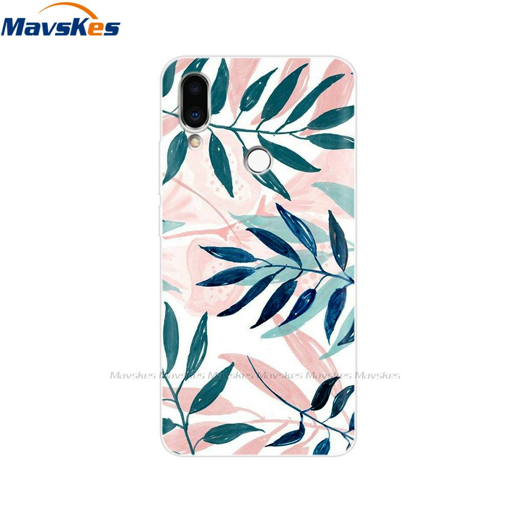 Soft TPU Case for Meizu Note 9 Cat Animal Flower Printed Protective Silicone Covers Phone Shells Bags Bumper for Meizu Note9