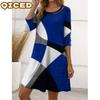 Mode Herfst Winter Lange Mouw Ronde Hals Casual Jurken