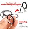 Kit de Réparation de Canne à Pêche Jeu d'Anneaux Alconite Anneau Résistant à l'Usure Anneau de Guidage en Céramique Kit de Remplacement d'Œil de Canne