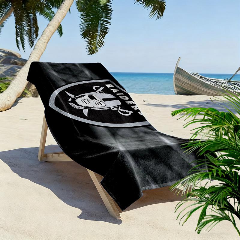 Las Vegas Raiders2 Print Beach Towel, Large Soft Quick Dry Towel for Beach Camping Swimming