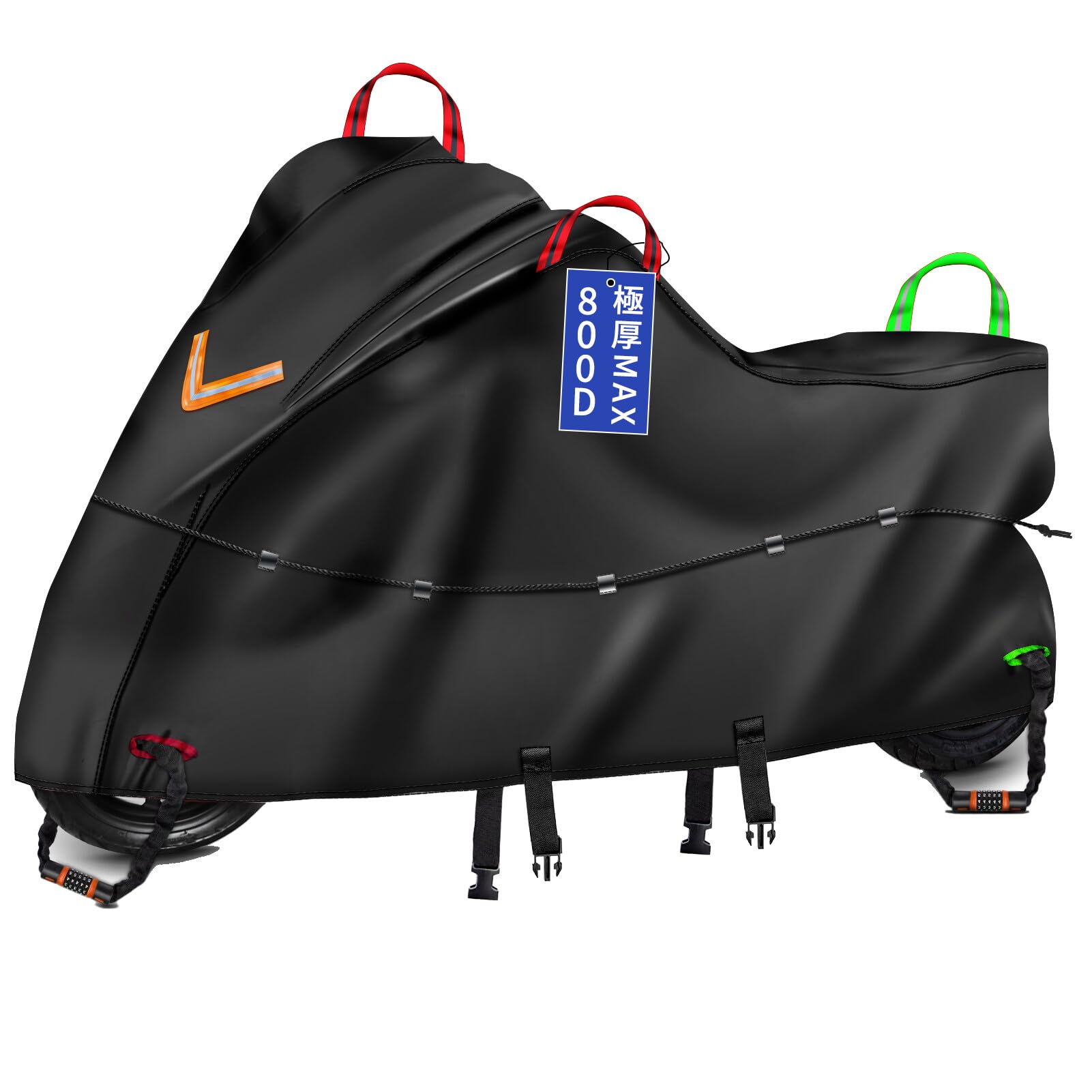 

Bst Jyob Motorcycle Extra 800D Oxford by Motorcycle Windproof Strong Strong UV for and Light Length 245cm x Front Height 125cm x Rear Height 100cm