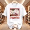 T-Shirt Lustige Katze Grafik-T-Shirt Niedliche Katzenliebhaber Baumwoll-T-Shirt Lässige Lustige T-Shirts Unisex Übergroßes T-Shirt Tee