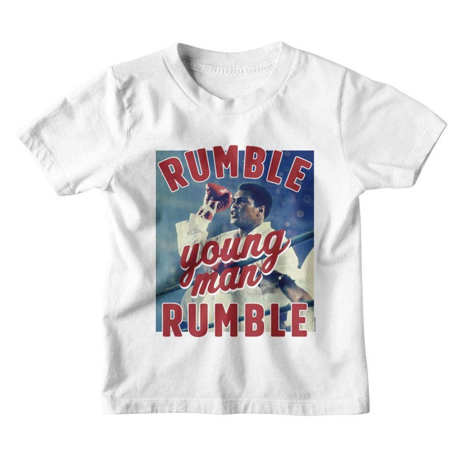 Muhammad Ali Rumble Young Man White Youth T-Shirt 130