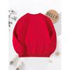 European Size Autumn and Winter Fashion -Lined Crew Neck Brushed Sweatshirt, BORN To KING Crown Bear Cartoon Print, Loose Fit Casual Long Sleeve
