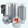Large Muffin Cups 100 Pack, Foil Cupcake Liners With Dome Lids,Disposable Muffin Tins Cupcake Cups,Foil Ramekins Pans Cupcake Wrappers Holders,Cupcake