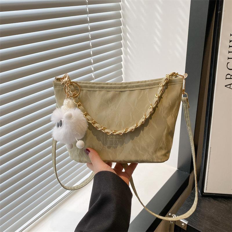 

This year s popular bag women s 2025 new summer fashion niche super fire high-end sense shoulder crossbody bucket bag Single pack зелёный