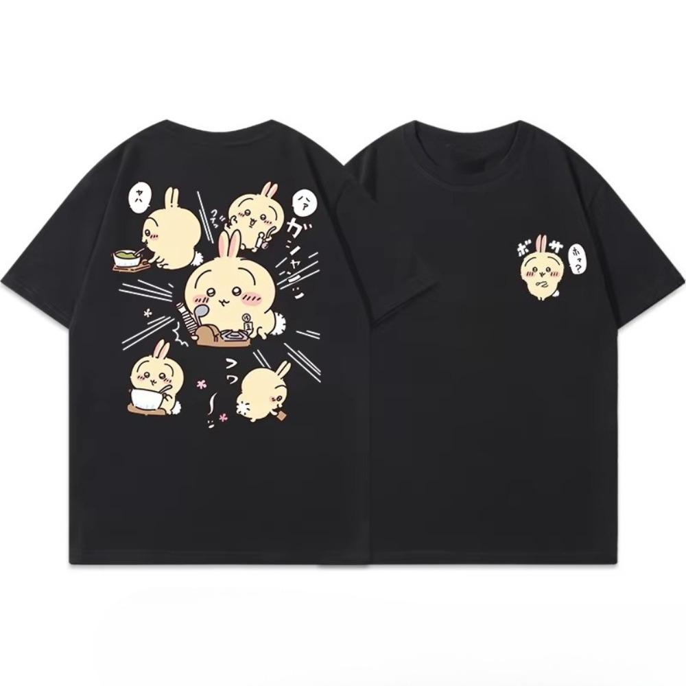 Chikawa Cute Cartoon Unisexs and Womens TShirt ShortSleeve Tshirt Summer ONeck Oversize Clothes Skinfriendly Cotton