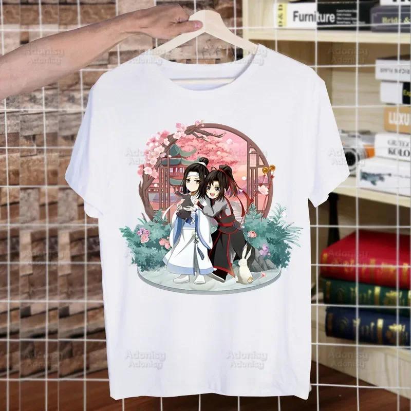 Mo Dao Zu Shi The Untamed Harajuku Man T Shirts Lan WangJi Wei Wu Xian Tees Shirt Tops Short-Sleeved Aesthetic Anime T Shirt