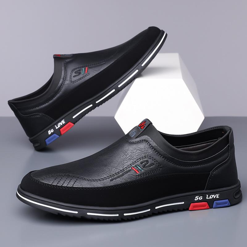 Summer Single Shoes Casual Leather Shoes Men's Feet and One Pedal Large Size Men's Shoes Daily 2025