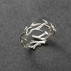 Retro Obsession Ring For Men, Trendy And Personalized Open Mouth Ring, Fashionable Hip-Hop Style Single Men'S Thorny Ring