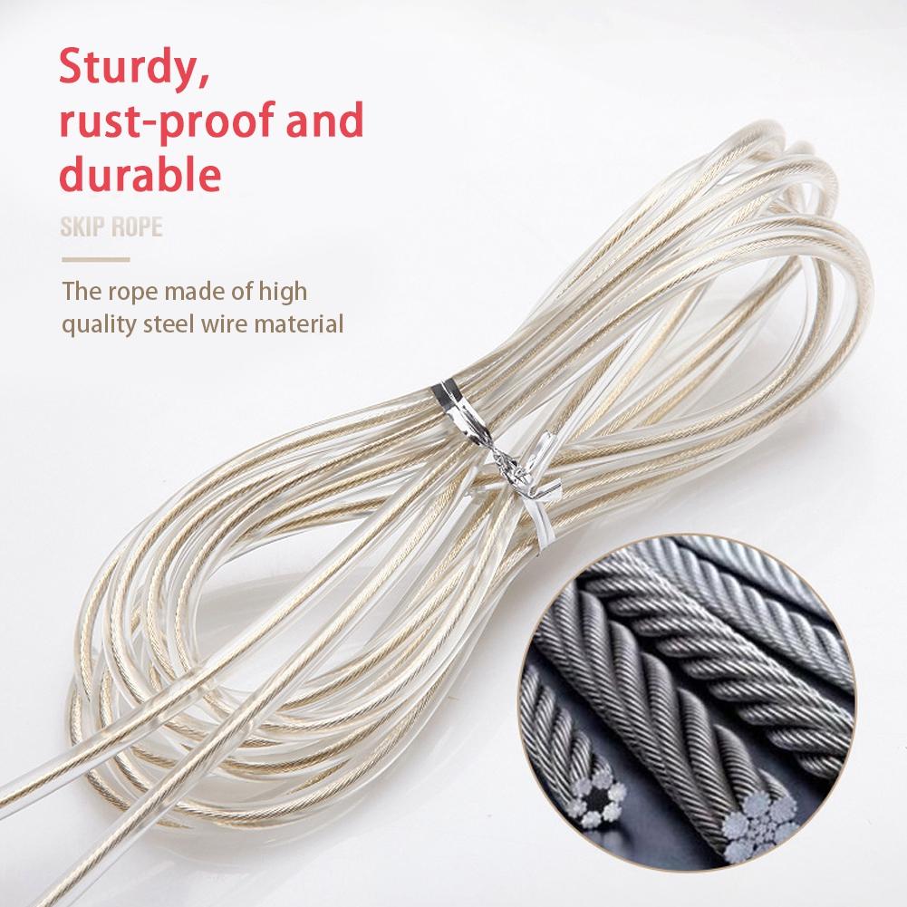 Rose Red Sports Competition Adults Children Student Fitness Steel Wire Bear Load 400g Bearing Rope Skipping