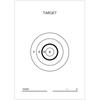 APS Targets Replicate Bullseye Targets APS Cup Target White Airsoft Tracer Assault Sniper Rifles (3-Pack) [Official Size Circle/Black Circle] (White