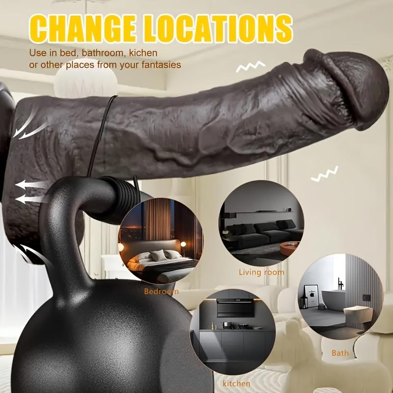 8.66in 4-in-1 Heated Liquid Silicone Dildo 10 Frequency Vibration Modes,360° Rotation,Wireless Remote Control,Infrared Sensor,Couples' Adult Intimacy