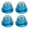 4Pcs RC Car Nuts M4 Aluminum Alloy 4mm Inner Diameter RC Car Accessory for 1 Celsius 10 Remote Control Vehicle