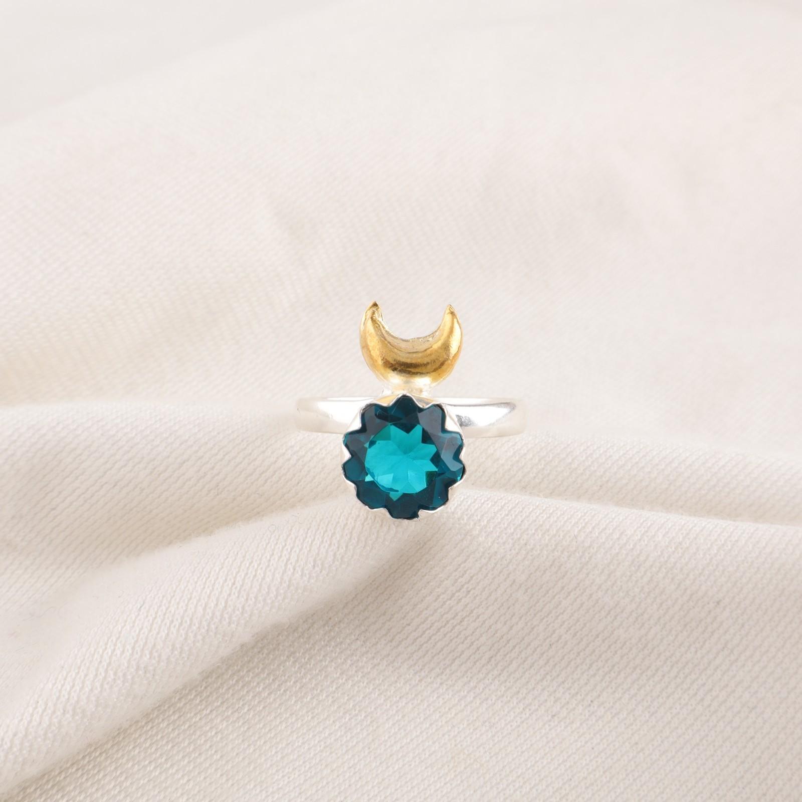 

Apatite Gemstone 925 Silver Anniversary Gift Cocktail Engagement Ring Jewelry RR-58-4 15