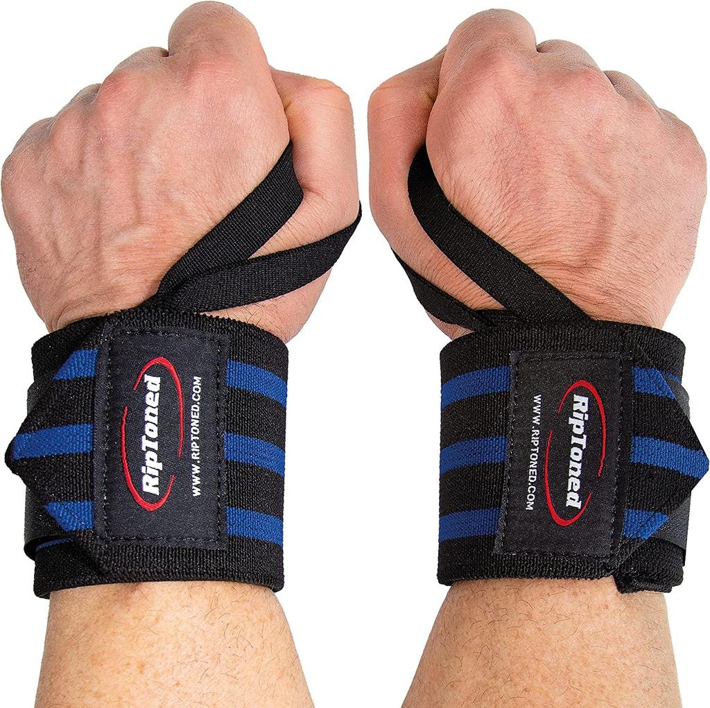 Rip Toned Wrist Professional Grade Unisex Wrist Support Brace with Thumb Loops for and Strength Training with Bonus Wraps 18" Weightlifting, X-Fit,