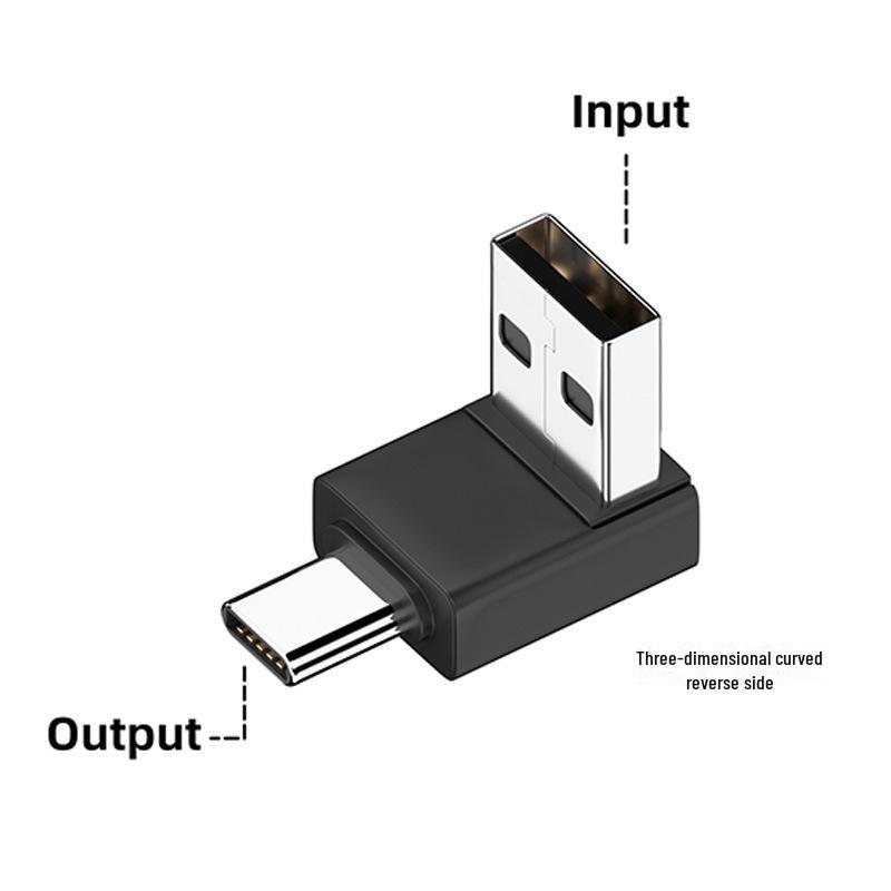 USB Typ-C 3.2 Gen 2 Stecker auf Buchse 90-Grad-Adapter, 10 Gbit/s High-Speed U-Typ Konverter