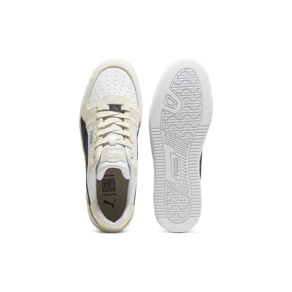 Puma Caven 2.0 Lux SD White Gezuckerte Mandel Unisex Sneaker Creme Silber 395080-03