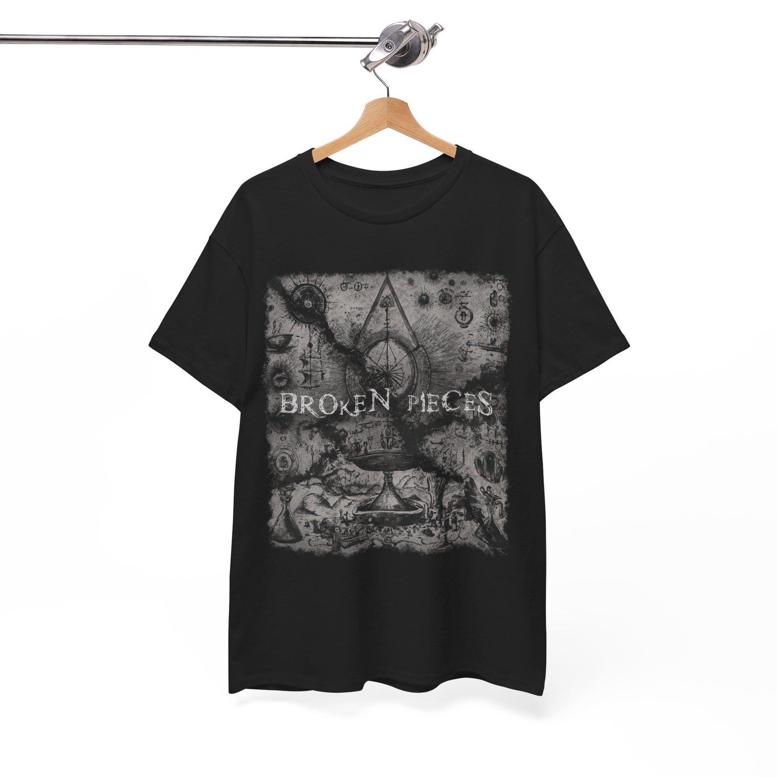 Vintage Tee, Distressed Grunge Graphic T-Shirt, Alternative Unisex Shirt, Alchemy Tee, Vintage Distressed, broken pieces tee, metalcore 3XL