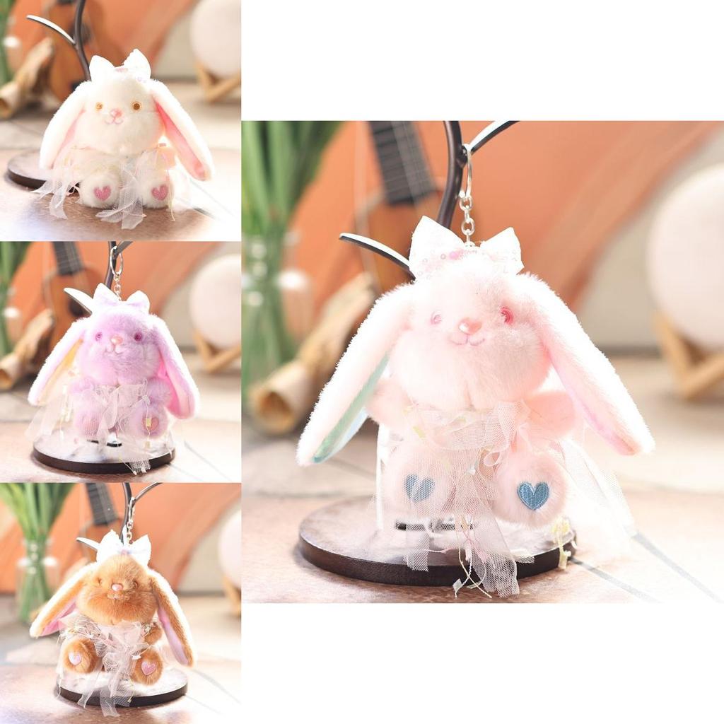Cute Rabbit Plush Toy With Short Velvet Fur For Backpack Decor And Gifts