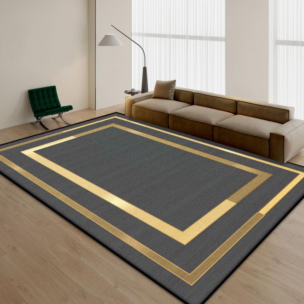 Chinese Style Stripe Living Room Carpet Minimalism Decoration Home Bedroom Bedside Non-slip Rug Easy Clean Washable Floor Mat