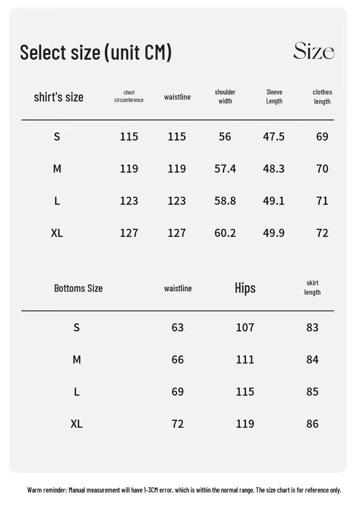 Women's Commuter Style Two-Piece Shirt & Skirt Set