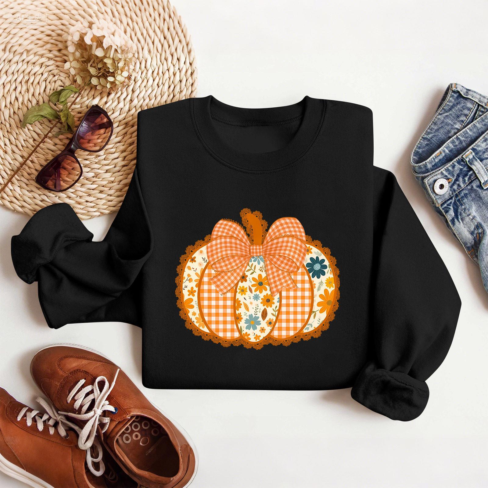 

Женские топы Женский свитшот с длинным рукавом Повседневный с круглым вырезом Свободного кроя Пуловер Флисовые топы L чёрный