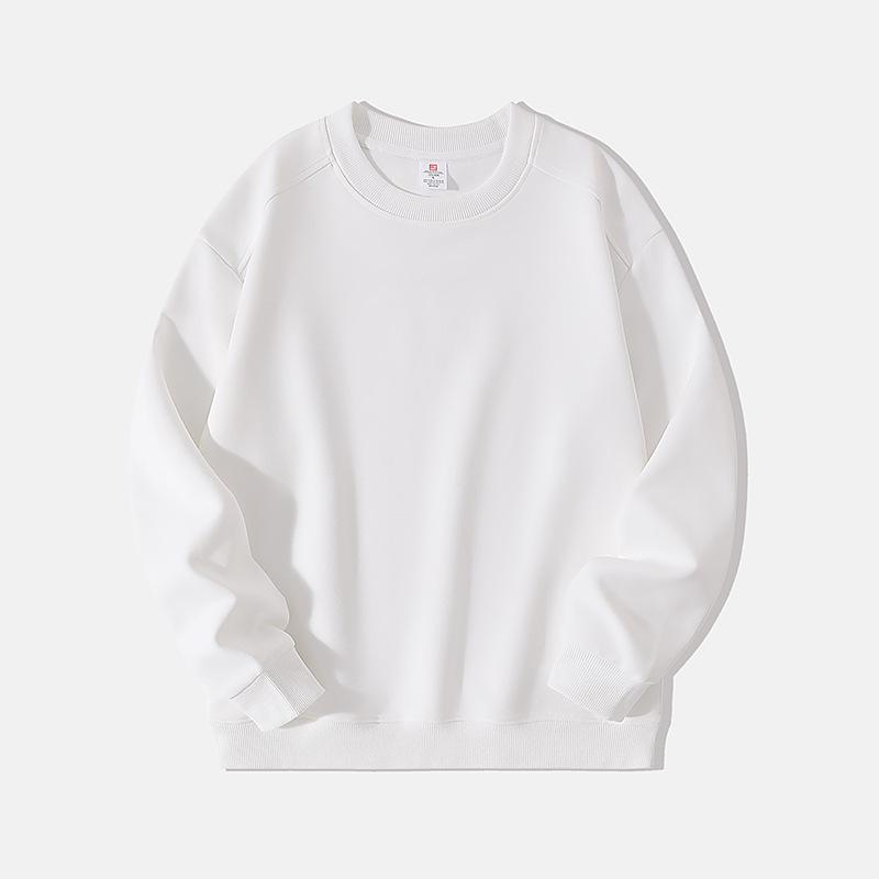 Schweres Baumwoll-Sweatshirt mit Rundhalsausschnitt, 300g - Herbst/Winter, Unifarben, Vielseitig, Lockere Passform, Bequem, Langarm.