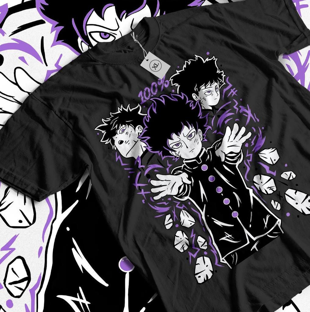 Mob Psycho 100 T-Shirt Manga Strip Dimple Cast Anime Manga Gift Shirt All Size
