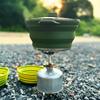 Outdoor Collapsible Pot with 2 Foldable Bowls Heat Resistant Foldable Camping Pot Stainless Steel for Hiking Backpacking
