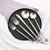 5 ks Matná stříbrná jídelní sada 18/10 Nerezová ocel Luxusní sada příborů Nádobí Nůž Dezertní vidlička Lžíce Sada příborů Vhodné do myčky nádobí